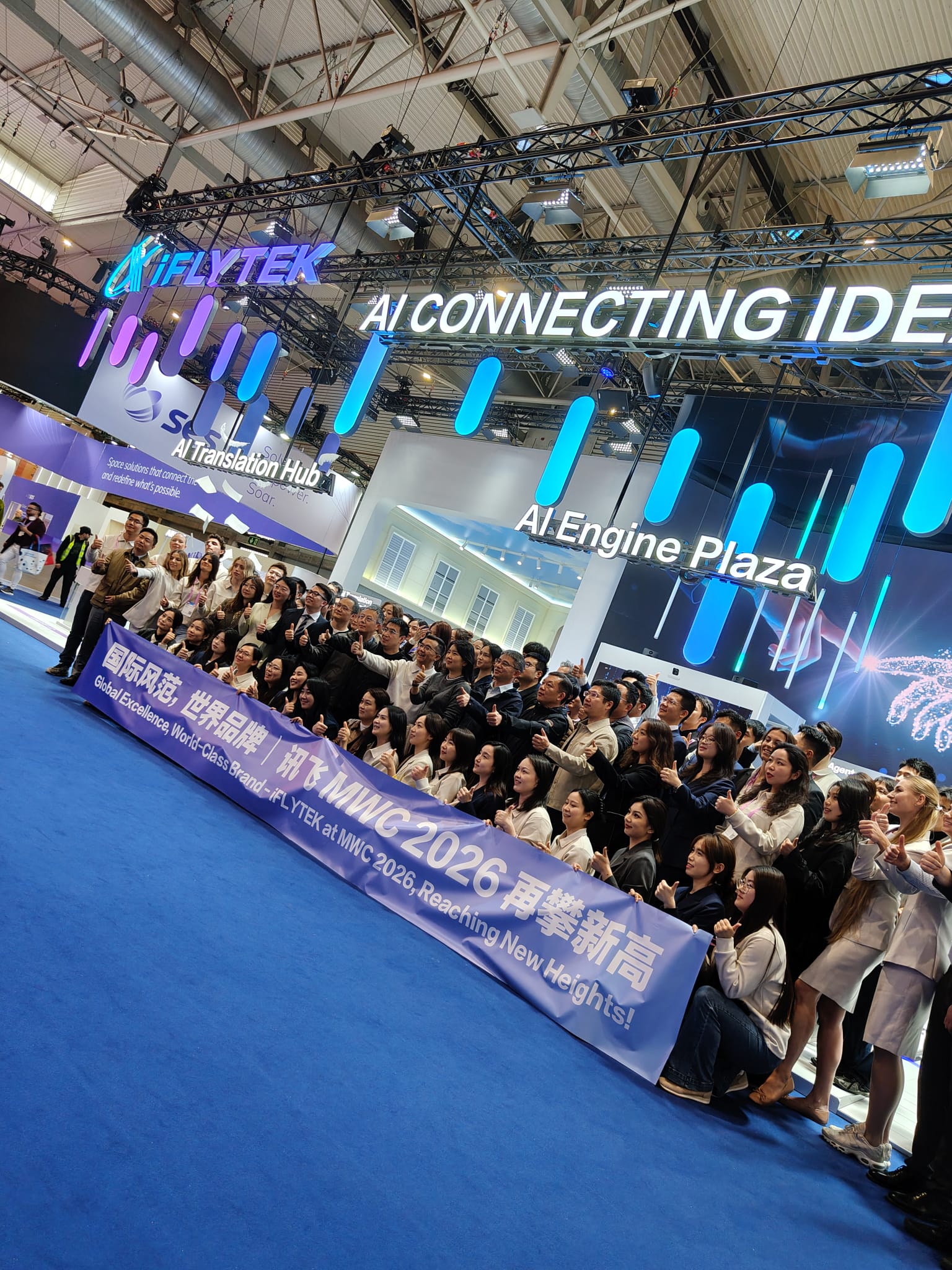 Group photo with staff of a stand